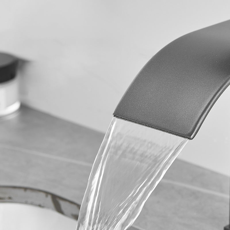 Modern Bathtub Faucet Waterfall Spout Lever Handle Brass Sink Faucet