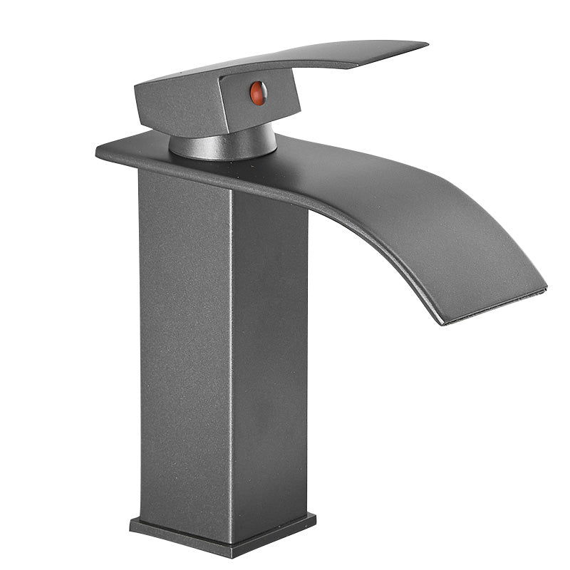 Modern Bathtub Faucet Waterfall Spout Lever Handle Brass Sink Faucet
