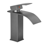 Modern Bathtub Faucet Waterfall Spout Lever Handle Brass Sink Faucet