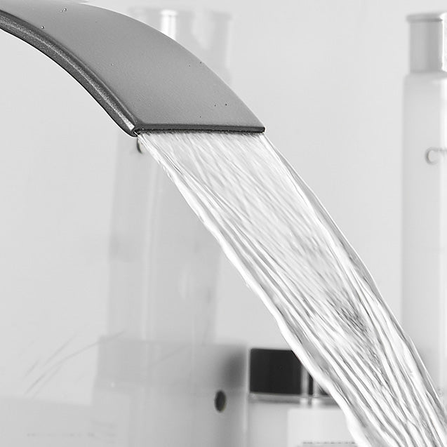 Modern Bathtub Faucet Waterfall Spout Lever Handle Brass Sink Faucet