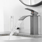 Modern Bathtub Faucet Waterfall Spout Lever Handle Brass Sink Faucet