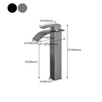 Modern Bathtub Faucet Waterfall Spout Lever Handle Brass Sink Faucet