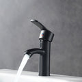 Contemporary Faucet Brass Black Bathroom Lever Handle Single Hole Sink Faucet