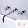 Modern Wall Mounted Fixture Bathroom Bathtub Mixer Faucet