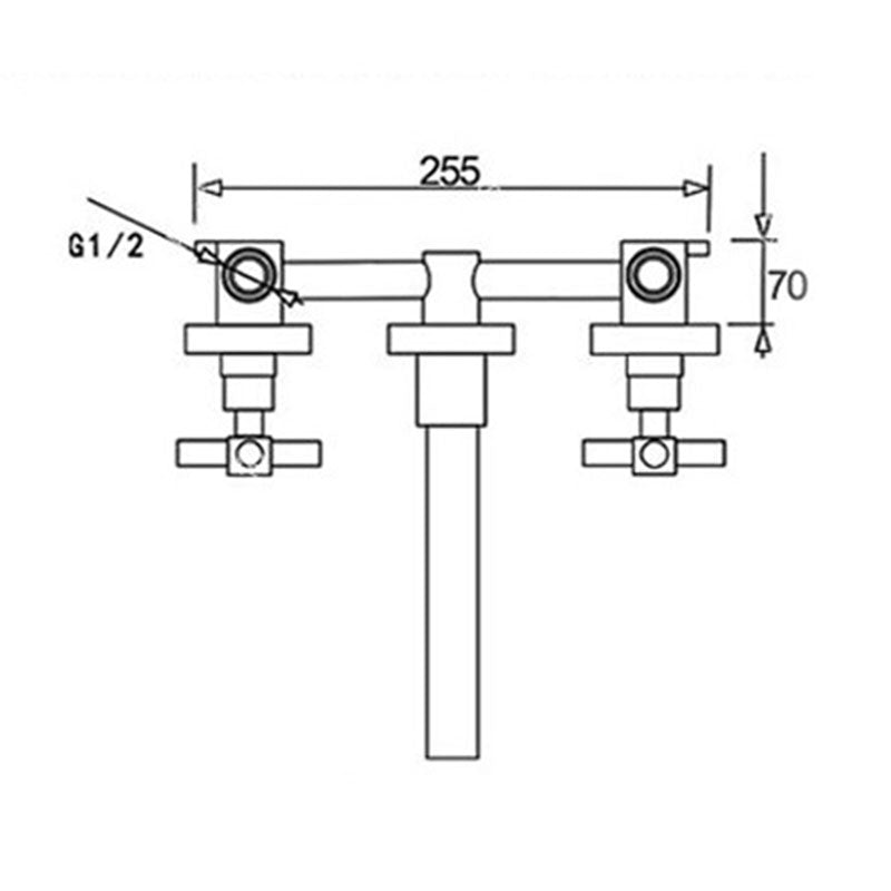 Modern Wall-Mounted Faucet Bathroom Lever Bathtub Faucet