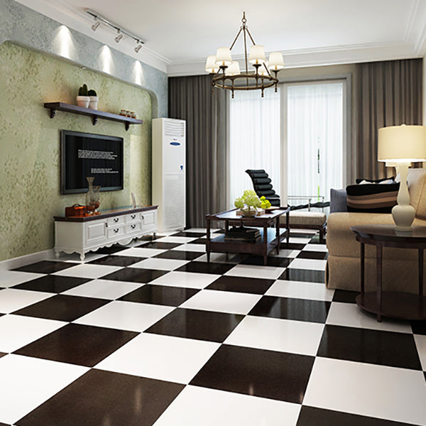 Smooth PVC Floor Covering Peel and Stick Waterproof Square Vinyl Flooring