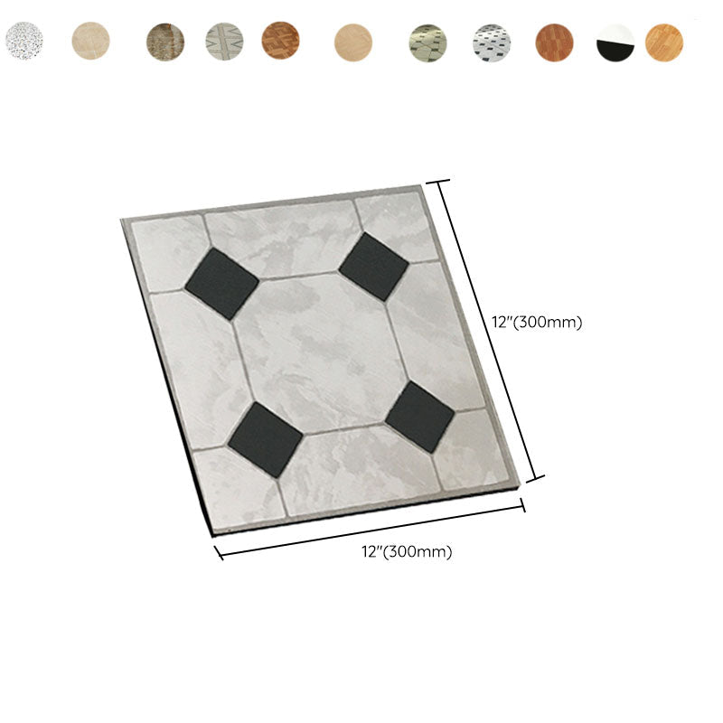 Smooth PVC Floor Covering Peel and Stick Waterproof Square Vinyl Flooring