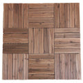 Traditional Wood Laminate Floor Stain Resistant Laminate Plank Floor Set of 11