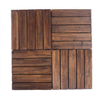 Traditional Wood Laminate Floor Stain Resistant Laminate Plank Floor Set of 11