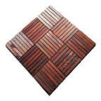 Farmhouse square tile floor brown pine wood for patio garden