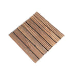 Farmhouse square tile floor brown pine wood for patio garden