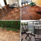 Farmhouse square tile floor brown pine wood for patio garden