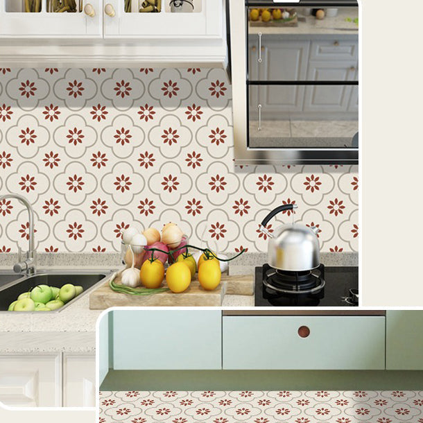 Square Peel and Stick Back Wall Plastic Single Tile Wallpaper with Non-Slip Surface