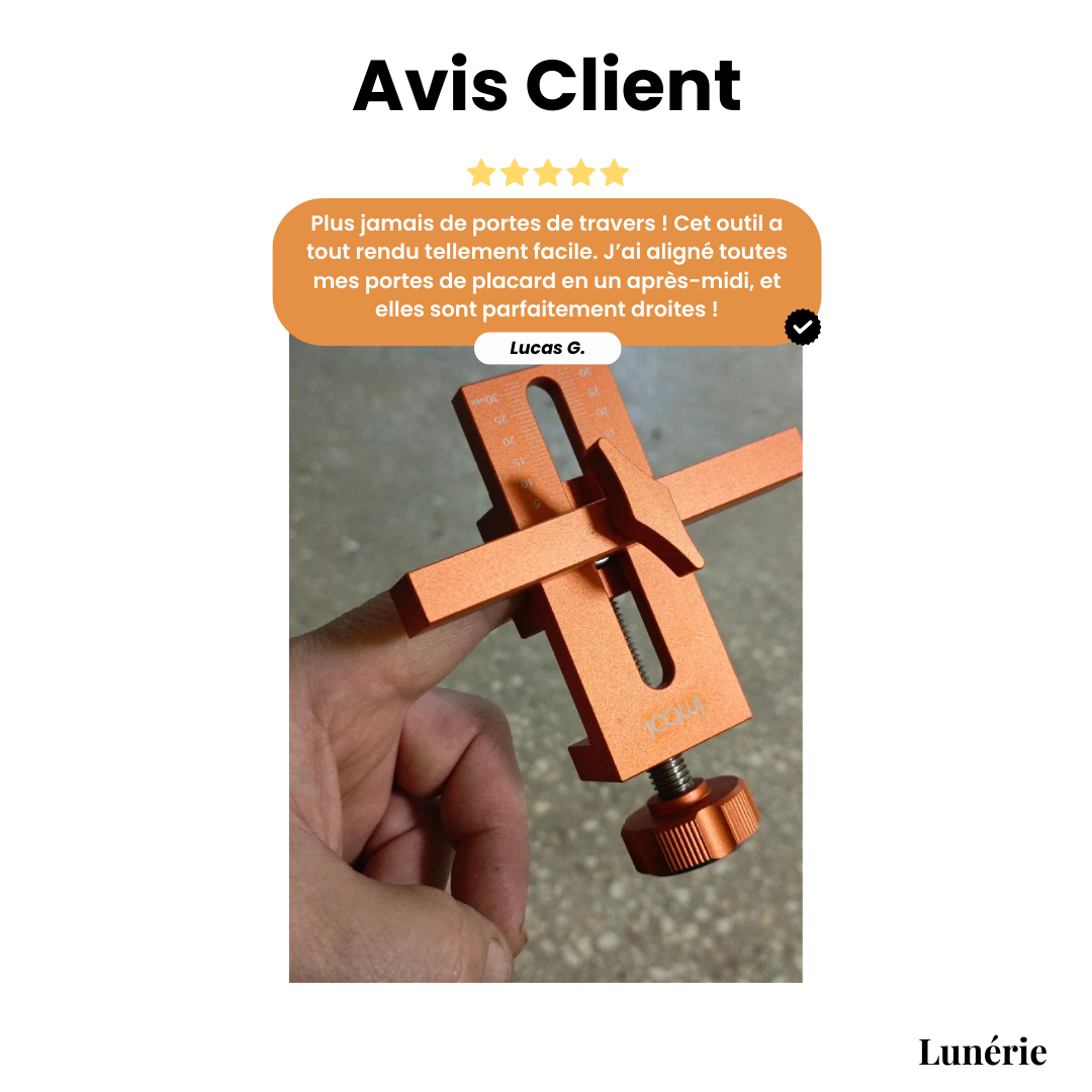 DoorFix Door Alignment Tool | Reinforced Aluminum | Precise Closet & Cabinet Installation