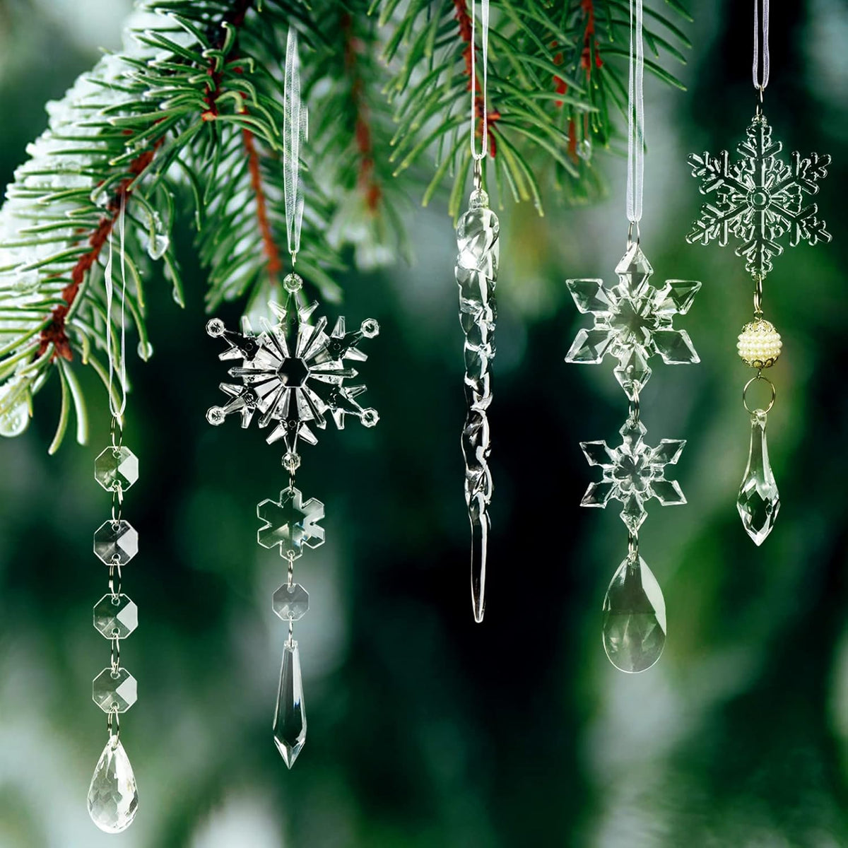Crystal Christmas Ornaments Set - ShineBright