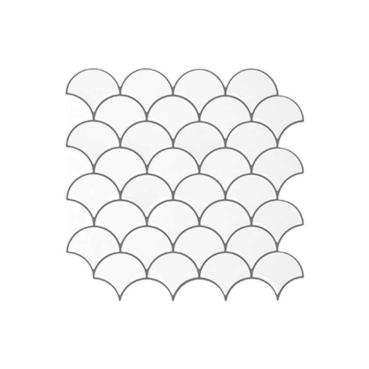 Fish scale Peel & Stick field tile square plastic Peel & Stick mosaic tile