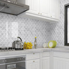 Fish scale Peel & Stick field tile square plastic Peel & Stick mosaic tile