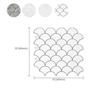 Fish scale Peel & Stick field tile square plastic Peel & Stick mosaic tile