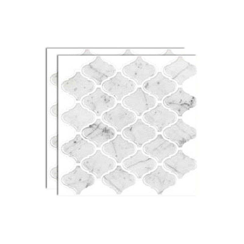 Square Peel & Stick Mosaic Tiles Plastic Arabesque Peel and Stick Wall Tile