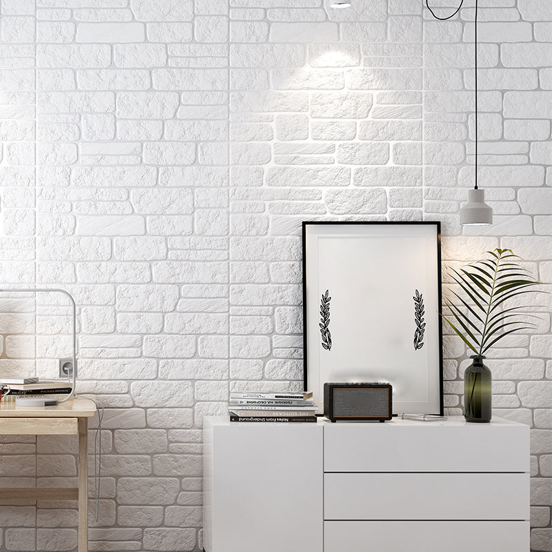 Industrial 3D Brick Wall Plank Bathroom Living Room Wall Panel Set of 10