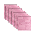 Industrial 3D Brick Wall Plank Bathroom Living Room Wall Panel Set of 10