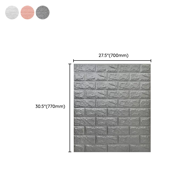 Industrial 3D Brick Wall Plank Bathroom Living Room Wall Panel Set of 10