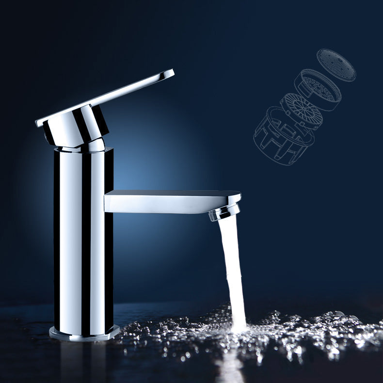 Bathroom Faucet Brass Lever Handle Single Hole Sink Faucet