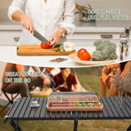 Bamboo Charcuterie Serving Board with Locking Clear Lid – Savorya