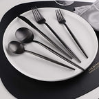 Torin 36-Piece Minimalist Cutlery Set – Premium Stainless Steel Flatware with Matte Finish
