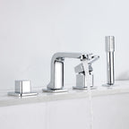 Wall Mounted Faucet Brass Lever Handle Bathroom Faucet Hand Shower