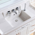 Wall Mounted Faucet Brass Lever Handle Bathroom Faucet Hand Shower