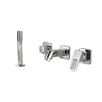 Wall Mounted Faucet Brass Lever Handle Bathroom Faucet Hand Shower