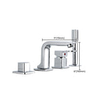 Wall Mounted Faucet Brass Lever Handle Bathroom Faucet Hand Shower