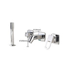 Wall Mounted Faucet Brass Lever Handle Bathroom Faucet Hand Shower