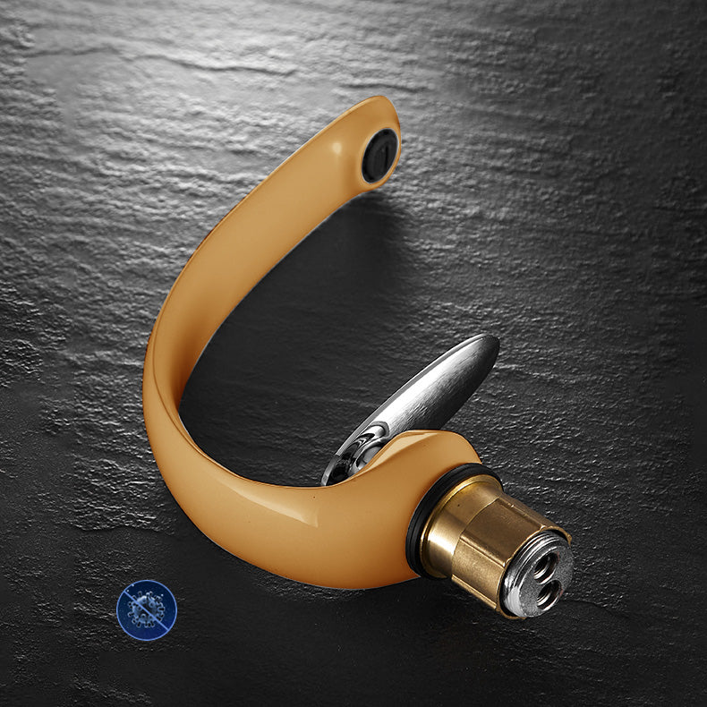 Unique Bathroom Waterfall Spout Brass Basin Faucet