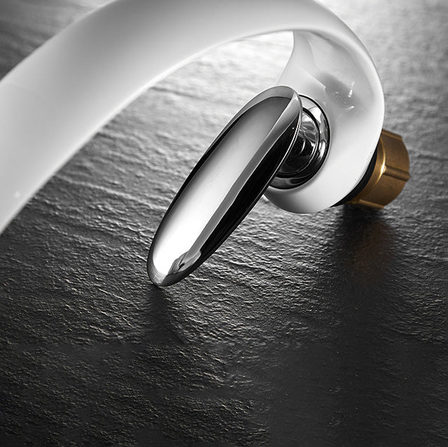 Unique Bathroom Waterfall Spout Brass Basin Faucet