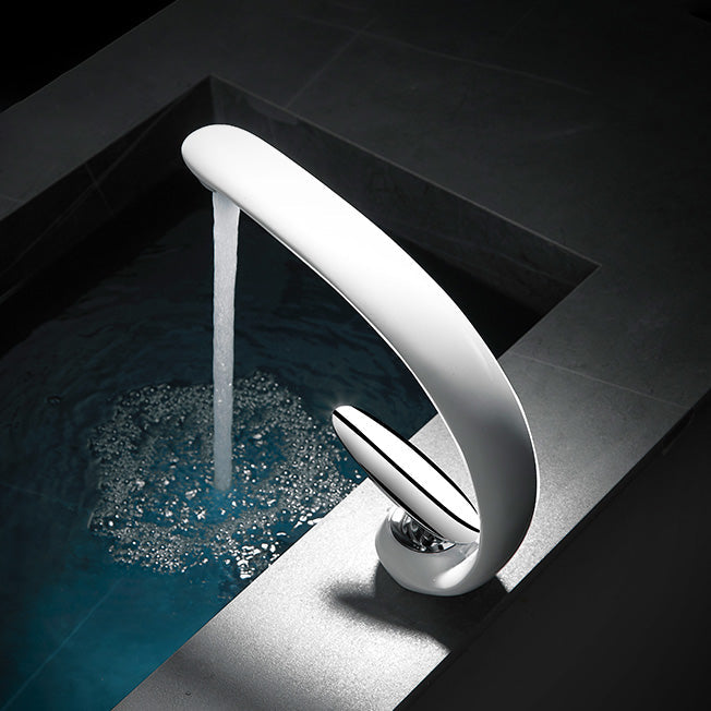 Unique bathroom waterfall faucet brass sink tap