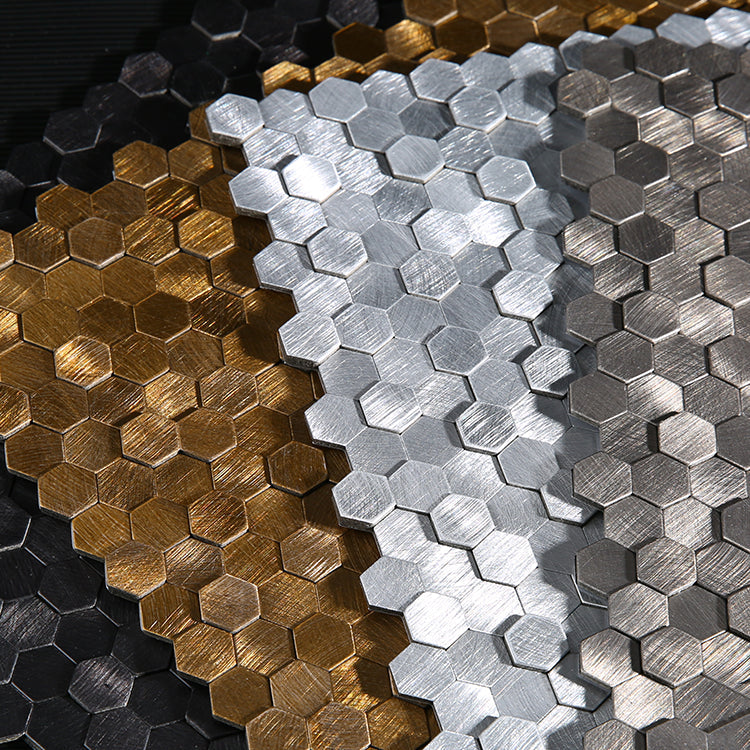 Mosaic Tiles Waterproof Peel and Stick Wall Tile with Hexagonal Shape