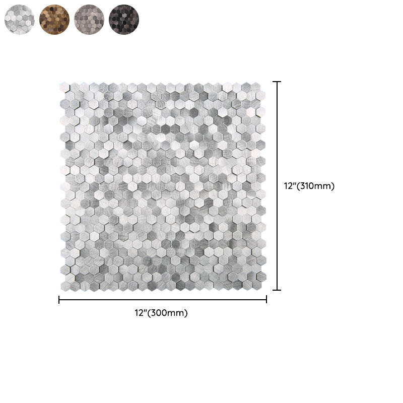 Mosaic Tiles Waterproof Peel and Stick Wall Tile with Hexagonal Shape