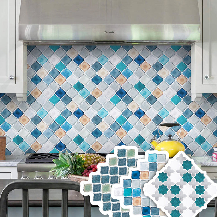 Plastic Peel & Stick Mosaic Tiles Waterproof Mosaic Tiles Wallpaper