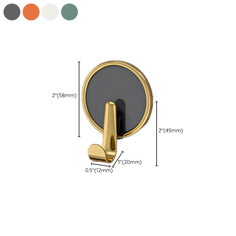 Contemporary 8-piece bathroom set 2.91 inch high bathrobe hooks