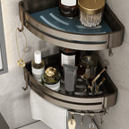 Contemporary bathroom accessory set 3-piece bath shelf with hooks