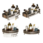 Contemporary bathroom accessory set 3-piece bath shelf with hooks