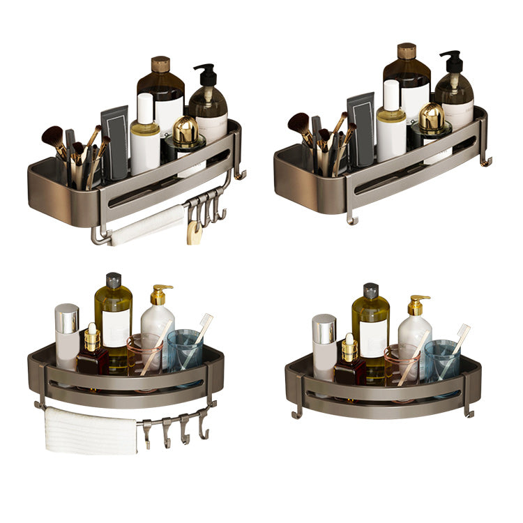 Contemporary bathroom accessory set 3-piece bath shelf with hooks