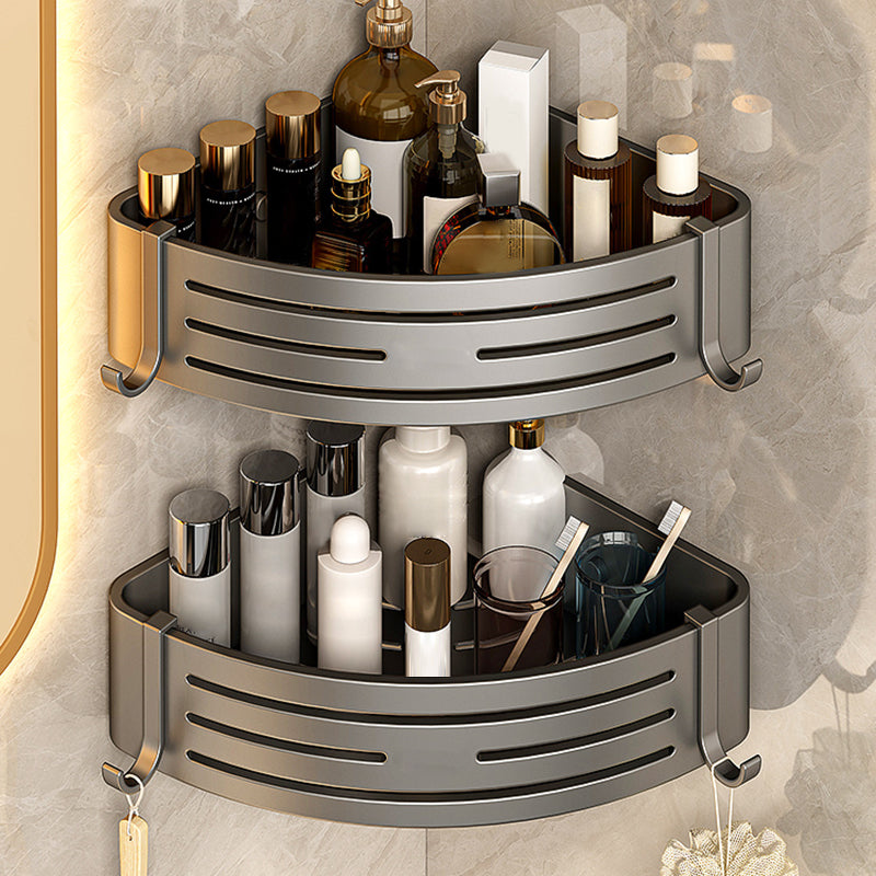3-piece bathroom accessory set Contemporary aluminum bathroom shelf