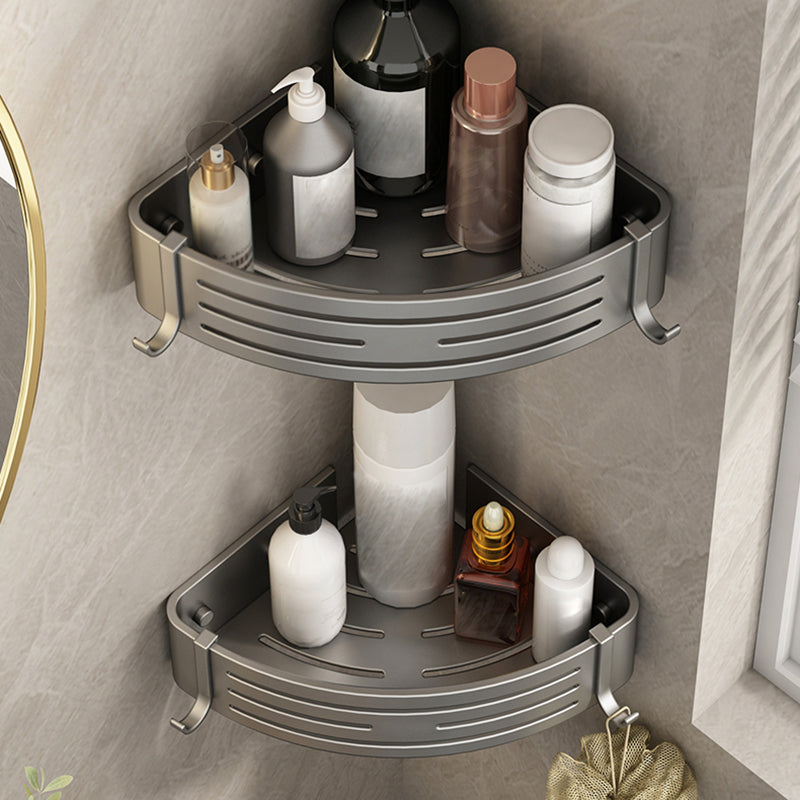 3-piece bathroom accessory set Contemporary aluminum bathroom shelf