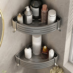 3-piece bathroom accessory set Contemporary aluminum bathroom shelf