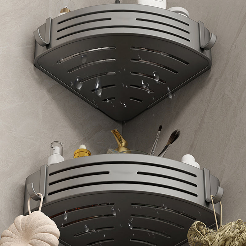 3-piece bathroom accessory set Contemporary aluminum bathroom shelf