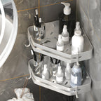 Modern 2/3-piece Bathroom Set Stainless Steel Triangle Bath Shelf made of Aluminum