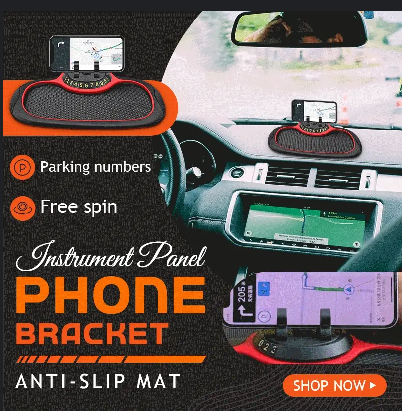 Anti-slip mat for mobile phone holder